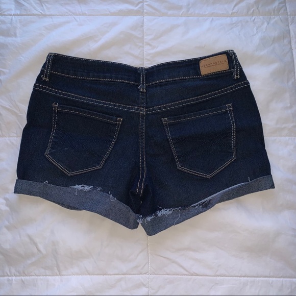 Aeropostale Dark Wash Denim Shorts - Picture 2 of 4